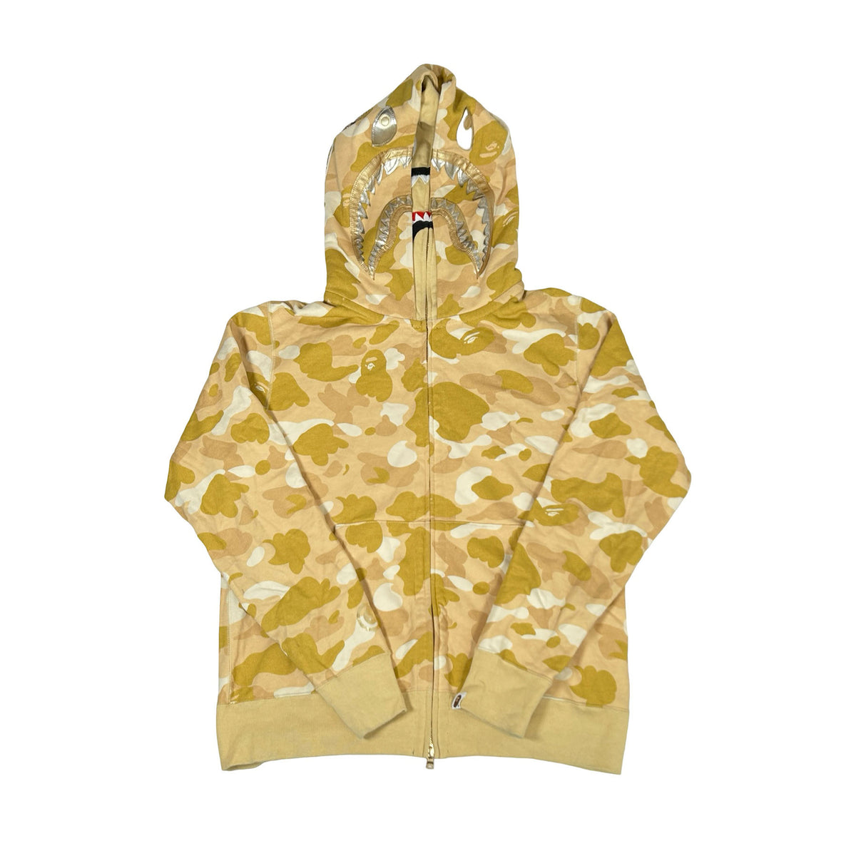 BAPE Color Camo Double Shark Full Zip Hoodie 'Yellow' [USED] - L (Used)