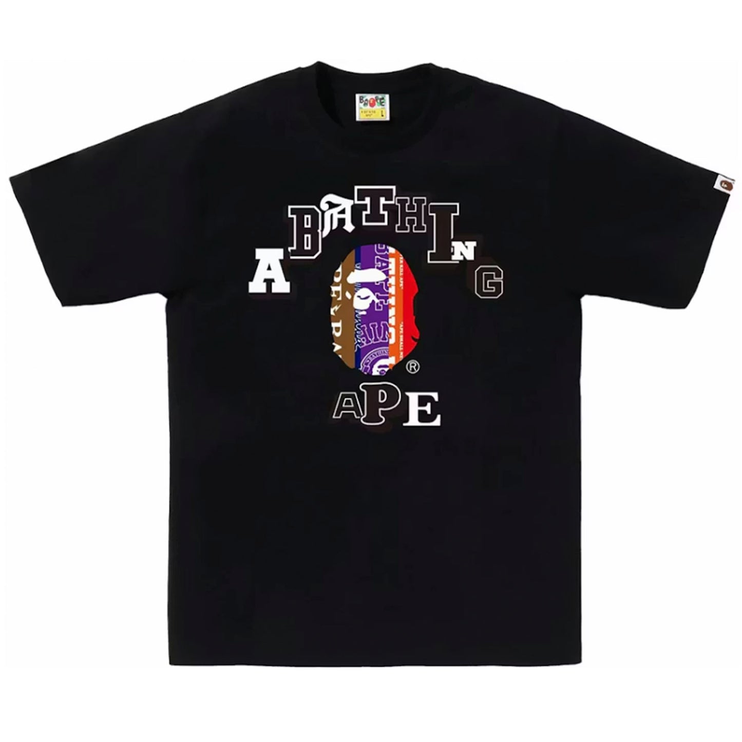 BAPE Fans Scarf College Tee Black [USED] - L (Used)