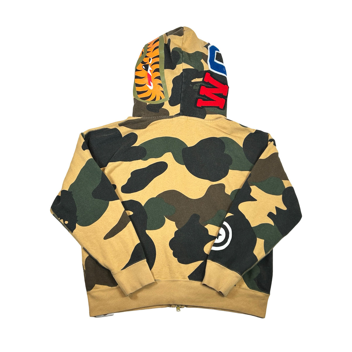 BAPE Giant 1st Camo Shark Loose Fit Full Zip Hoodie Yellow [USED] - S (Used)