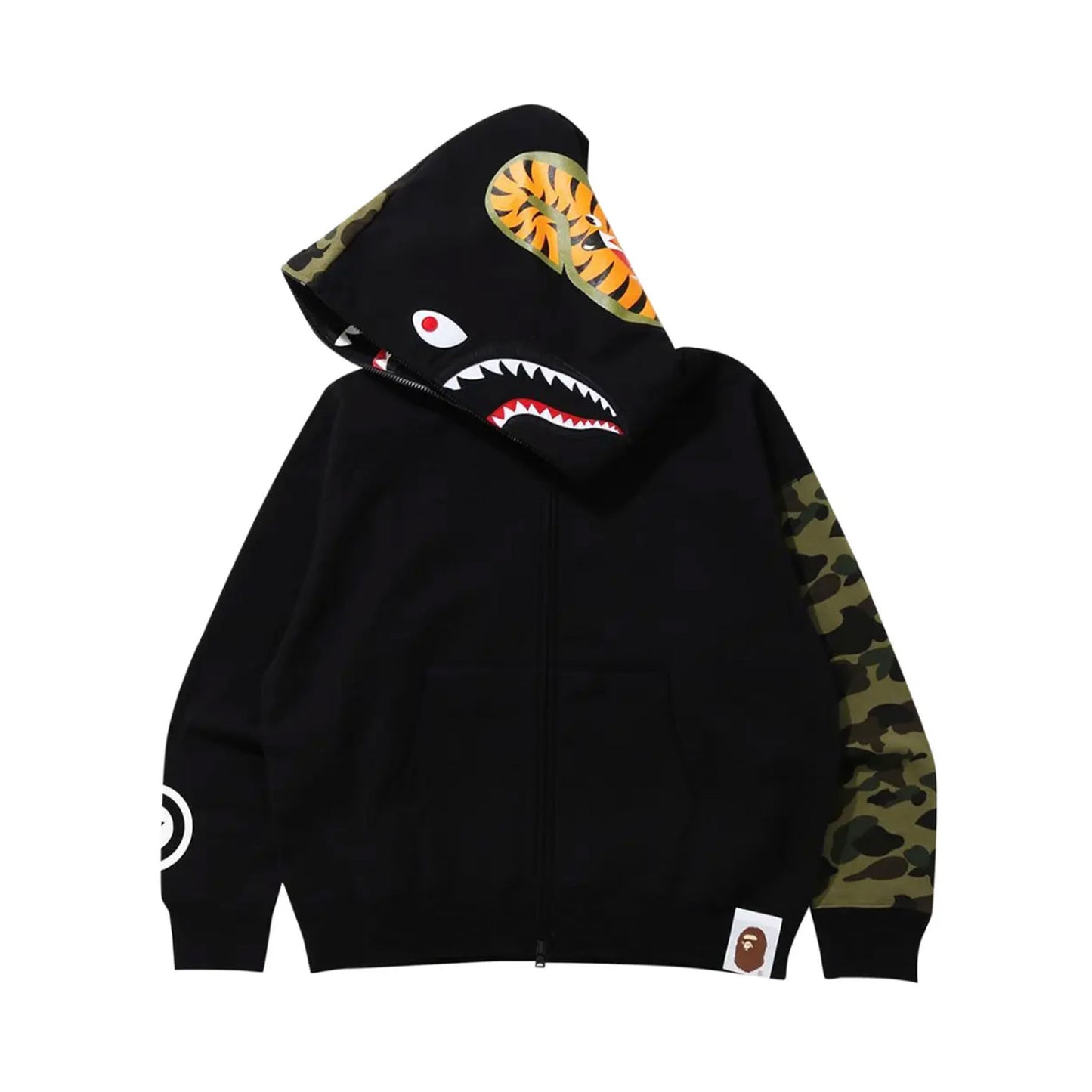 BAPE Giant Shark Full Zip Hoodie Black