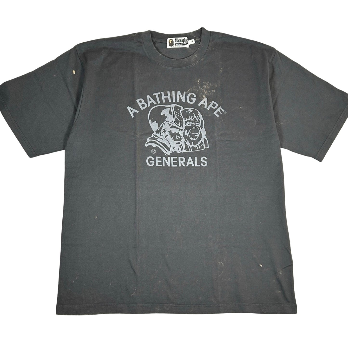 BAPE Pigment Dyed General Bape Relaxed Fit Tee Grey