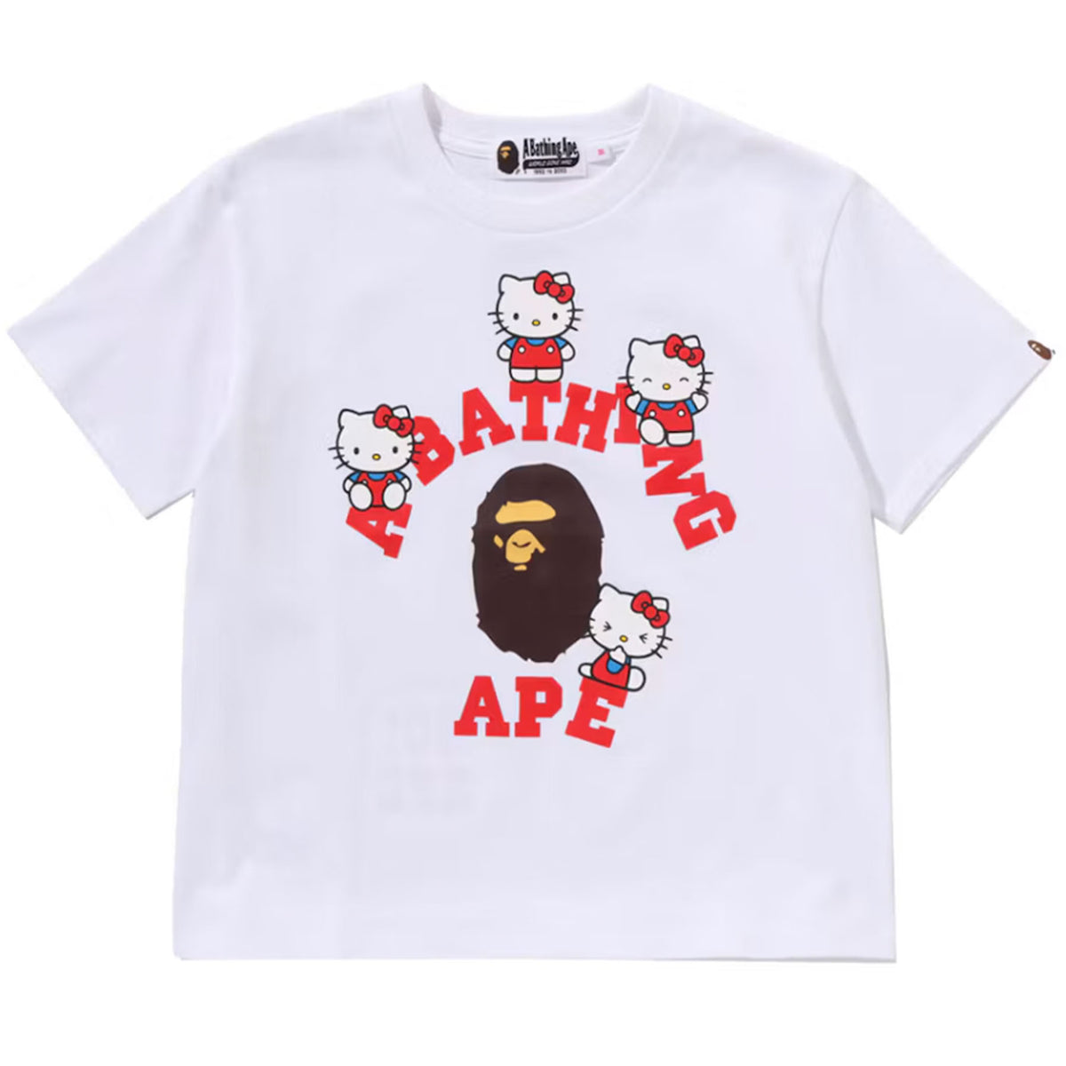 BAPE x Sanrio Characters Hello Kitty College Mini Tee (Ladies) White