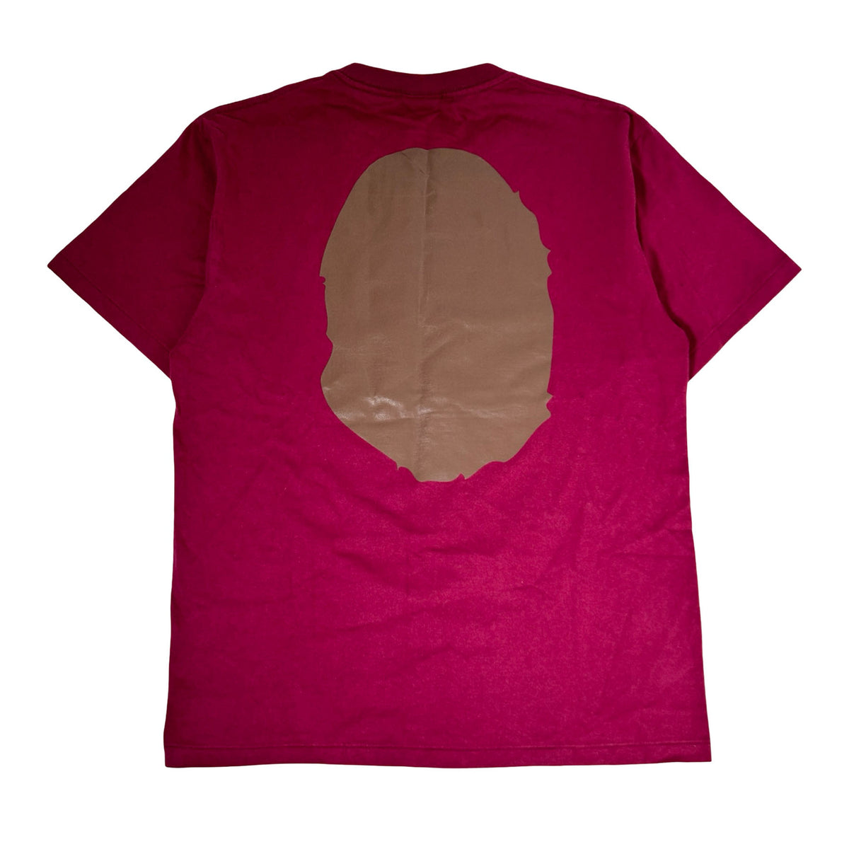 Bape Big Head Bape Tee Burgendy [USED] - L (Used)