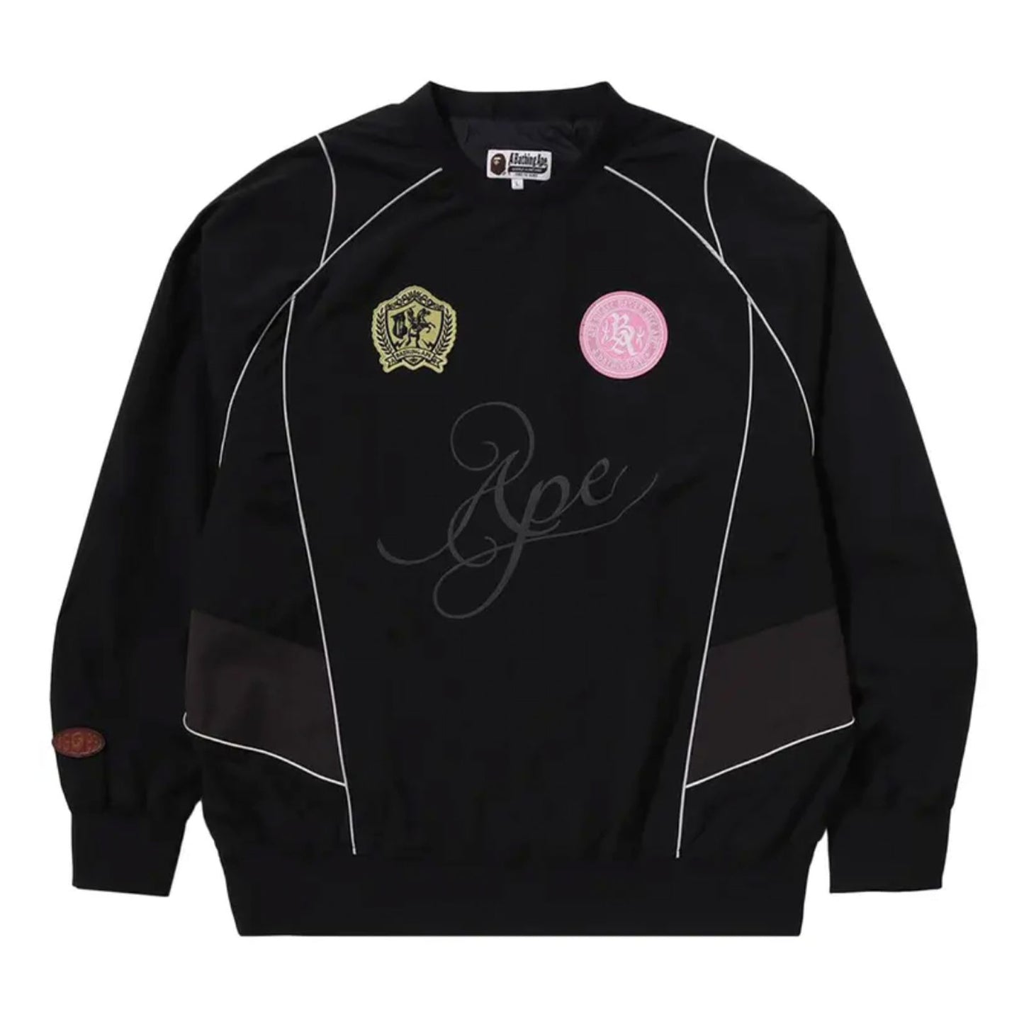BAPE Multi Logo Relaxed Fit Pullover Black [USED] - L (Used)