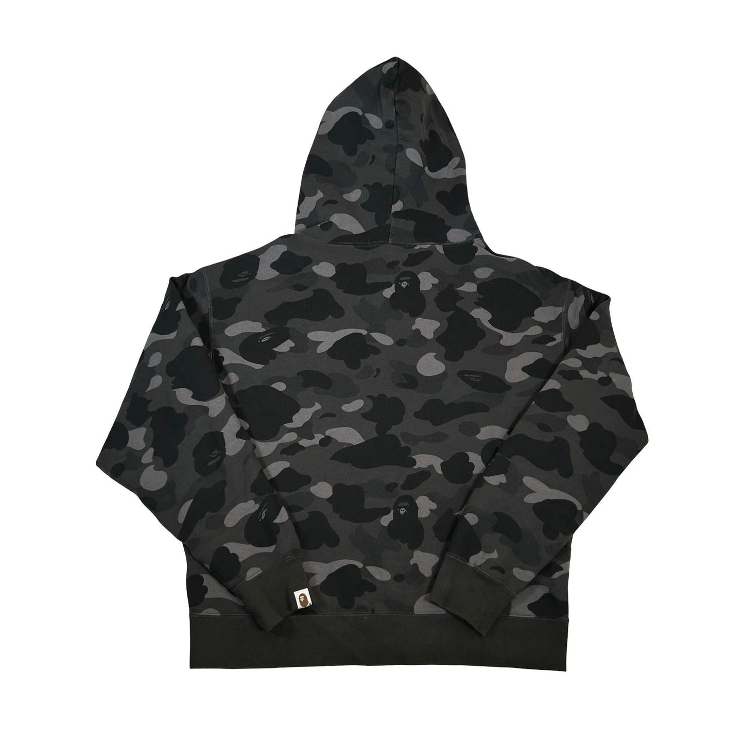 BAPE One Point Color Camo Cropped Full Zip Hoodie Black [USED] - L (Used)
