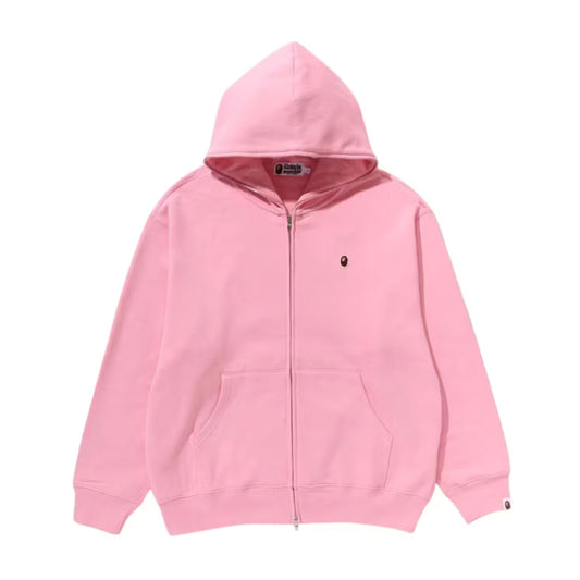 BAPE One Point Full Zip Hoodie Pink [USED] - L (Used)