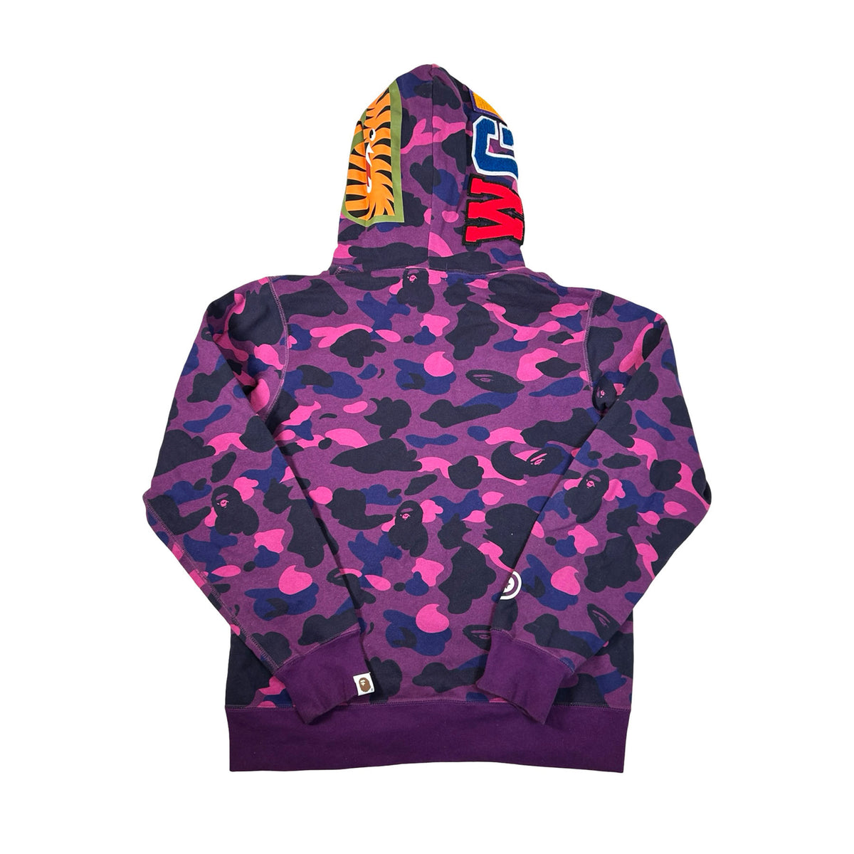 BAPE Color Camo Shark Full Zip Hoodie Purple [USED] - M (Used)