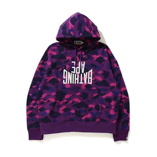 BAPE Color Camo NYC Logo Loose Fit Pullover Purple