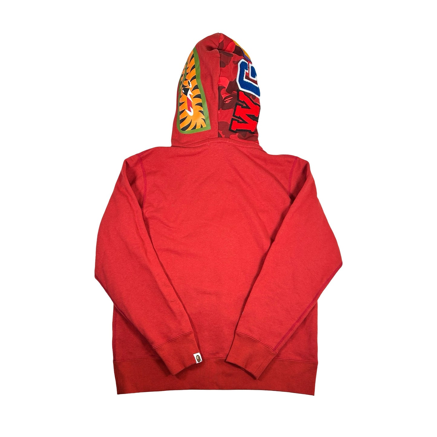 A Bathing Ape Shark Camo Full Zip Hoodie Red BAPE [USED] - M (Used)