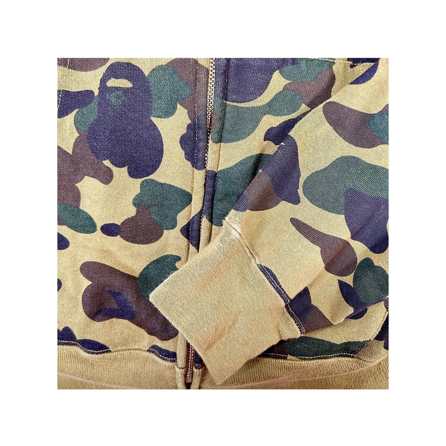 BAPE A Bathing Ape 1st Camo Shark Full Zip Hoodie Green [USED] - M (Used2)