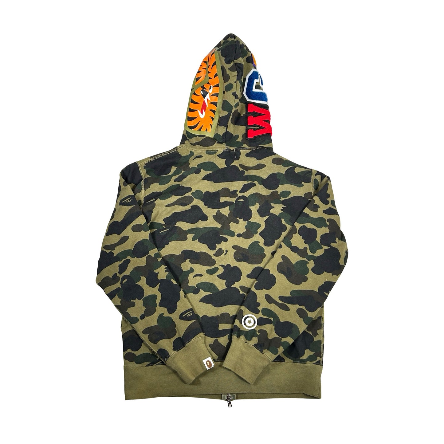 BAPE A Bathing Ape 1st Camo Shark Full Zip Hoodie Green [USED] - M (Used2)