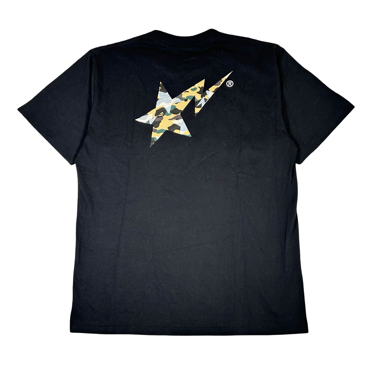 A Bathing Ape ABC Camo BAPE STA Logo Tee Black [USED] - L (Used)