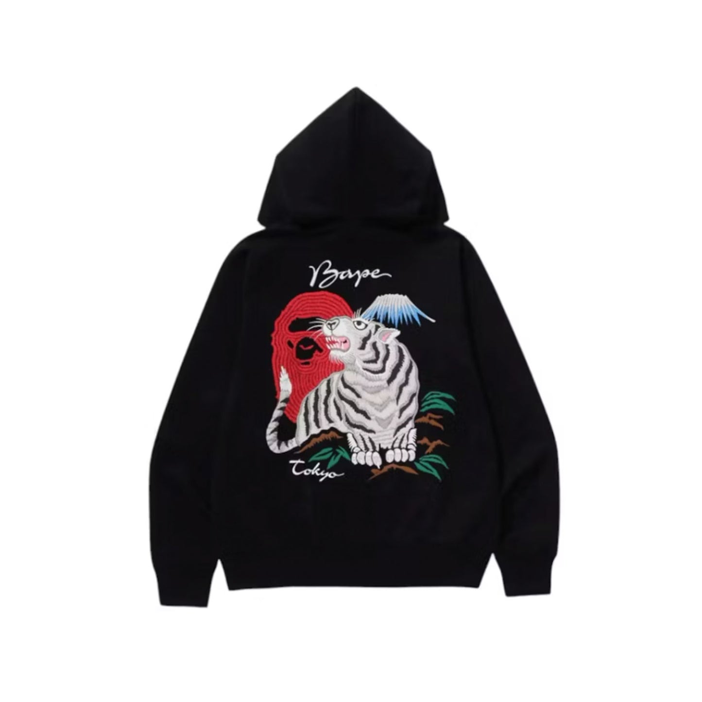 BAPE Tiger Souvenir Zip Hoodie Black [USED] - 2XL (Used)