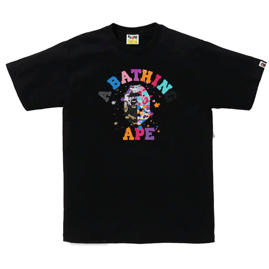 BAPE Us College Sta Tee Black [USED] - L (Used)