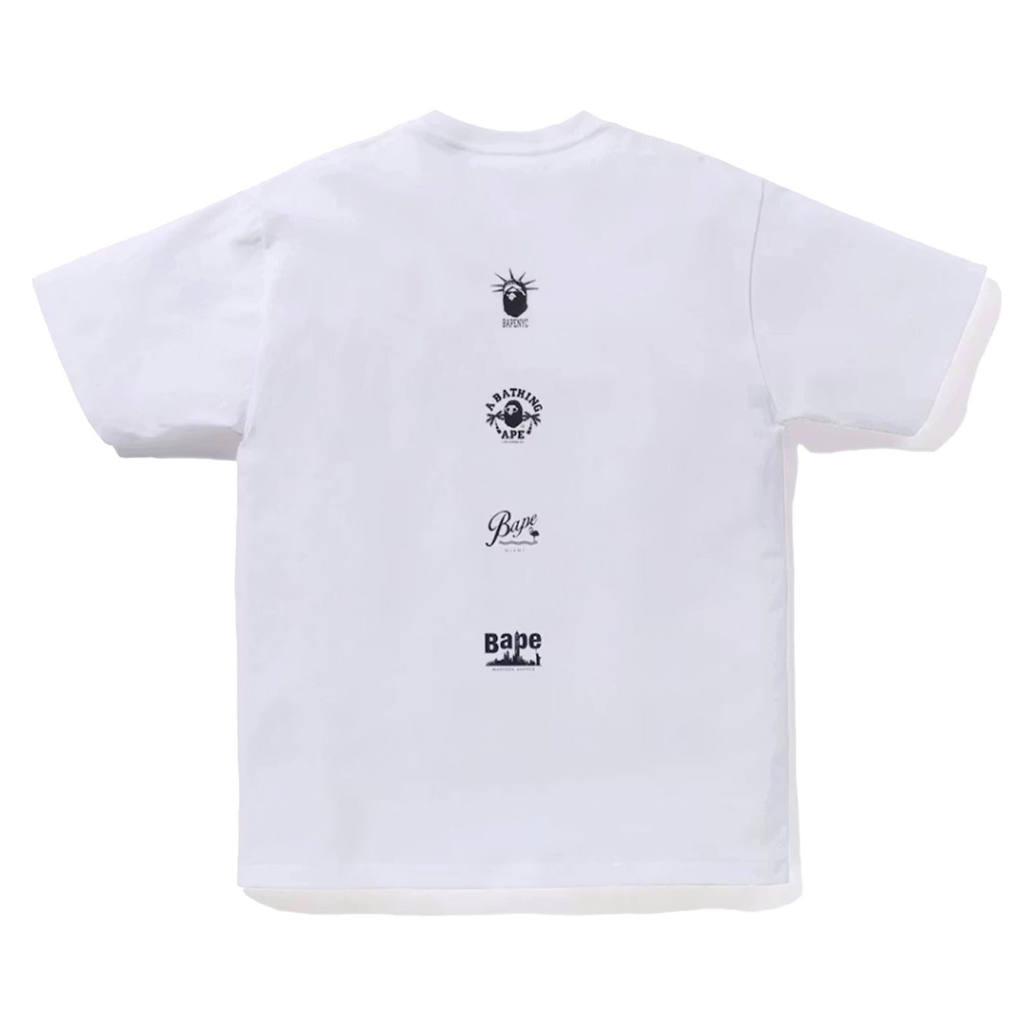 BAPE Us College Sta Tee White [USED] - M (Used)