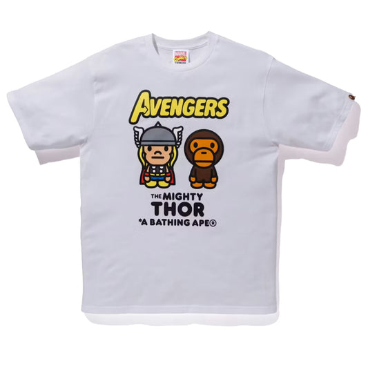 BAPE x Marvel Comics Milo Mighty Thor Tee White [USED] - XL (Used)