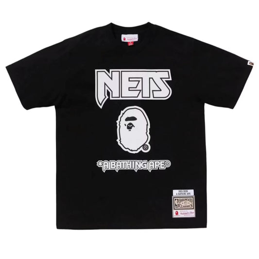 BAPE x Mitchell & Ness NBA New Jersey Nets Tee Black