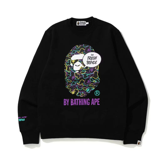 BAPE x The Fresh Prince Crewneck Black [USED] - L (Used)