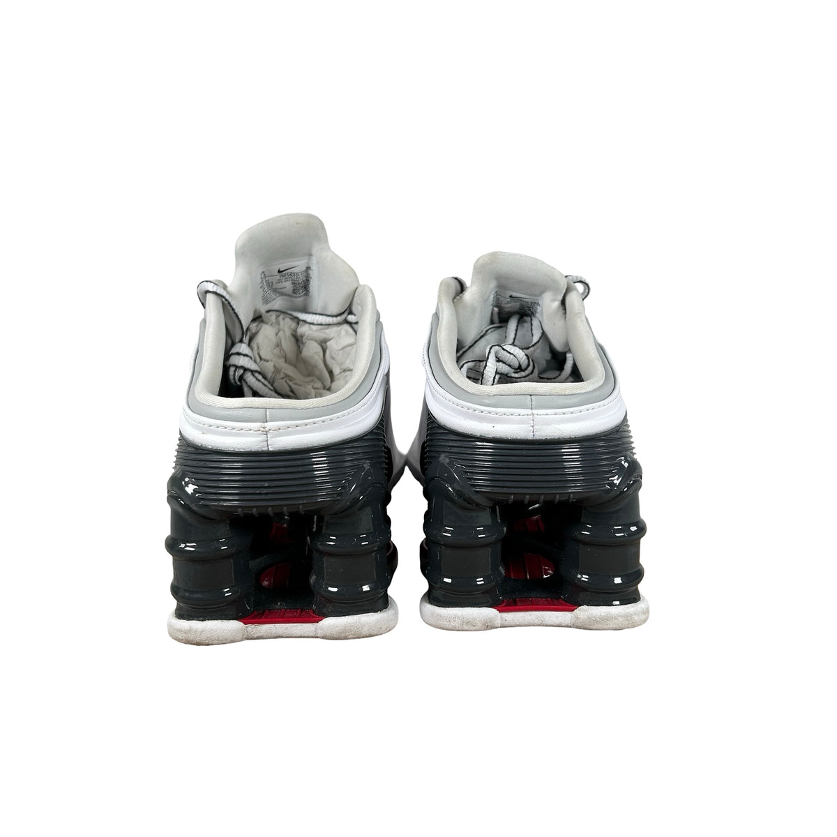 IM5420 100 Nike Shox MR4 Mule Martine Rose Metallic Platinum Varsity Red (W) [USED] - 9.5 W (Used)