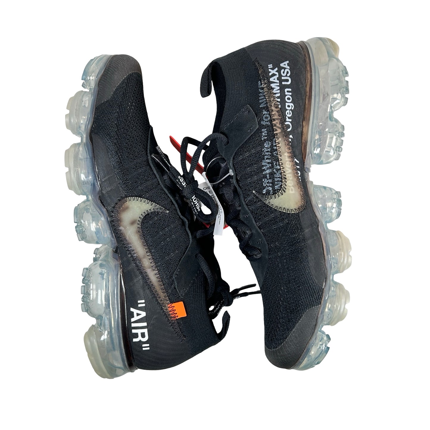 AA3831 002 Nike Air VaporMax Off-White Black (2018) - 9 M (Swooshes Yellowing)