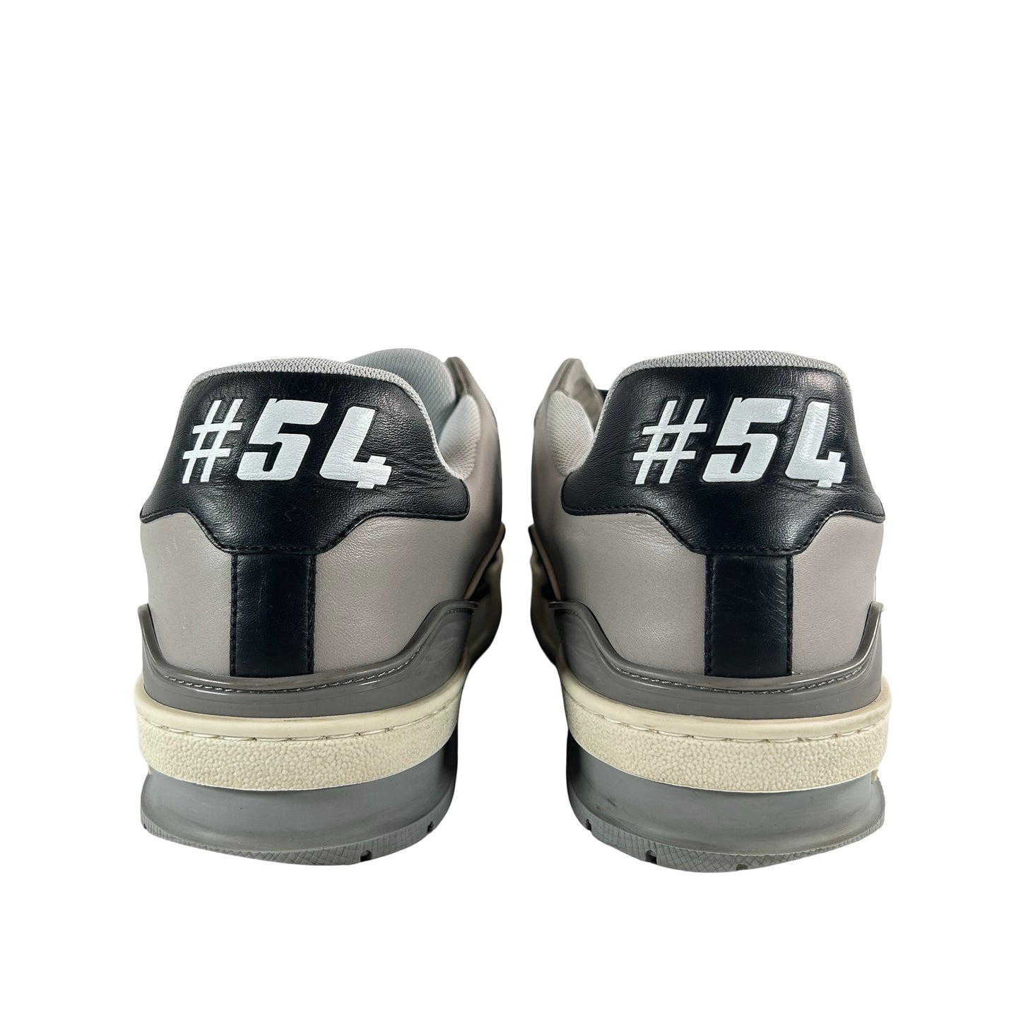 1A54H5 Louis Vuitton LV Trainer Sneaker Low Black Grey [USED] - LV 6.5 (Used) (No Box)