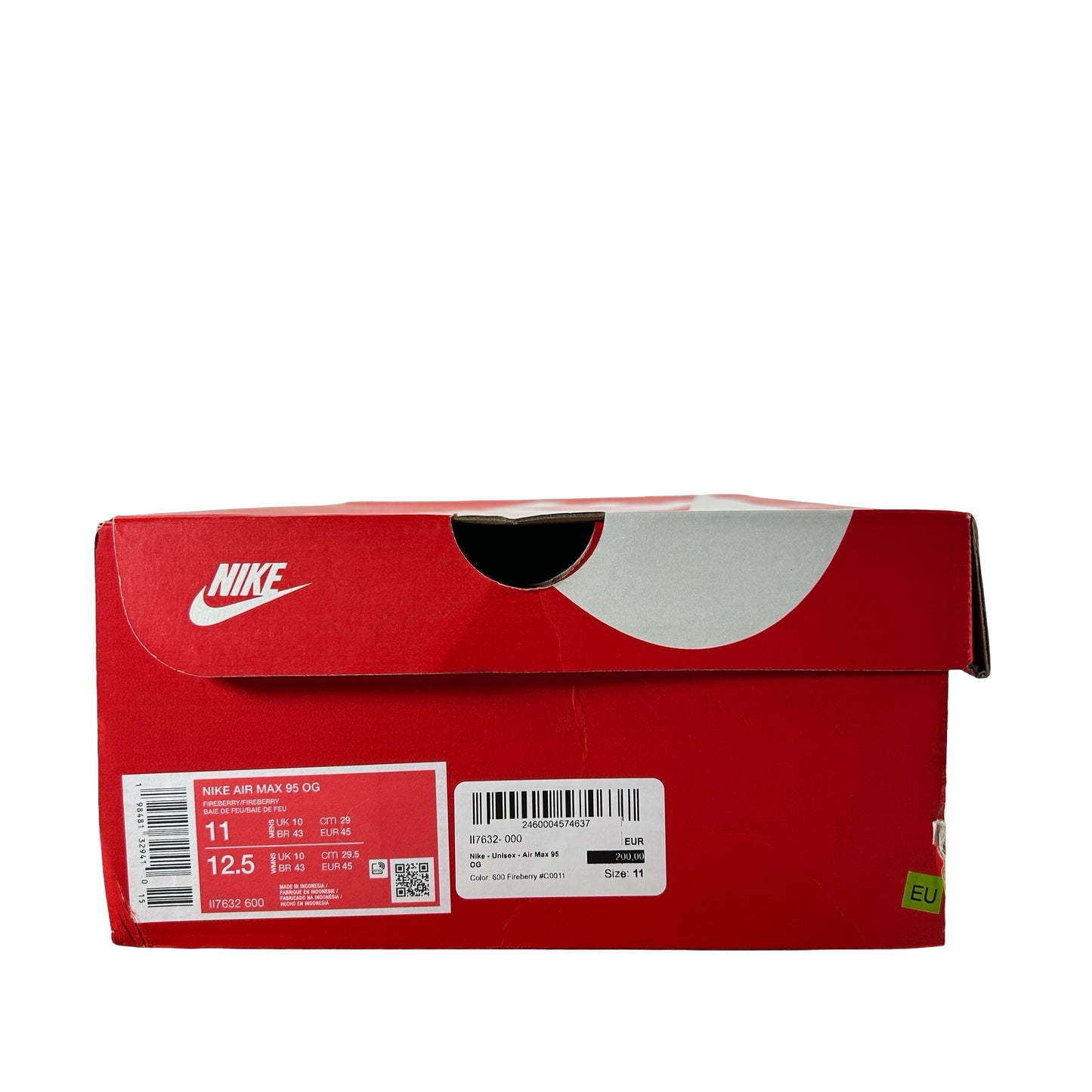II7632 600 Nike Air Max 95 OG Big Bubble Fireberry [USED] - 11 M (Used)