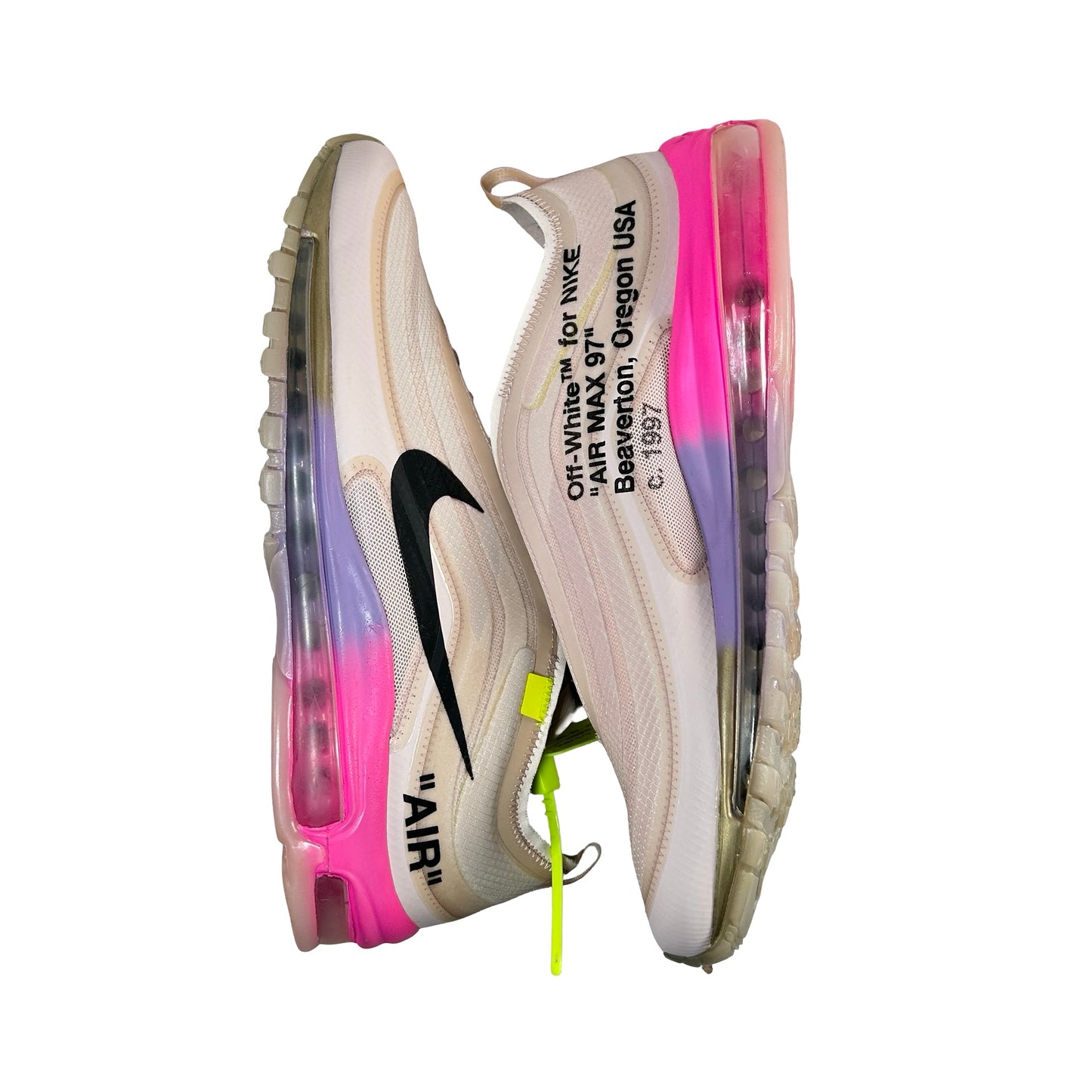AJ4585 600 Nike Air Max 97 Off-White Elemental Rose Serena Queen - 11.5 M (Yellowing)