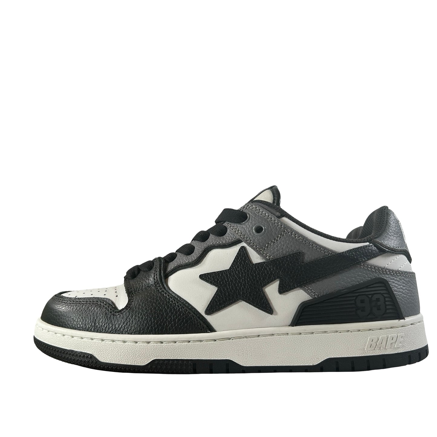 1J80191059 A Bathing Ape Sk8 Sta #5 Black White Grey [USED] - 9.5 M (Used2)