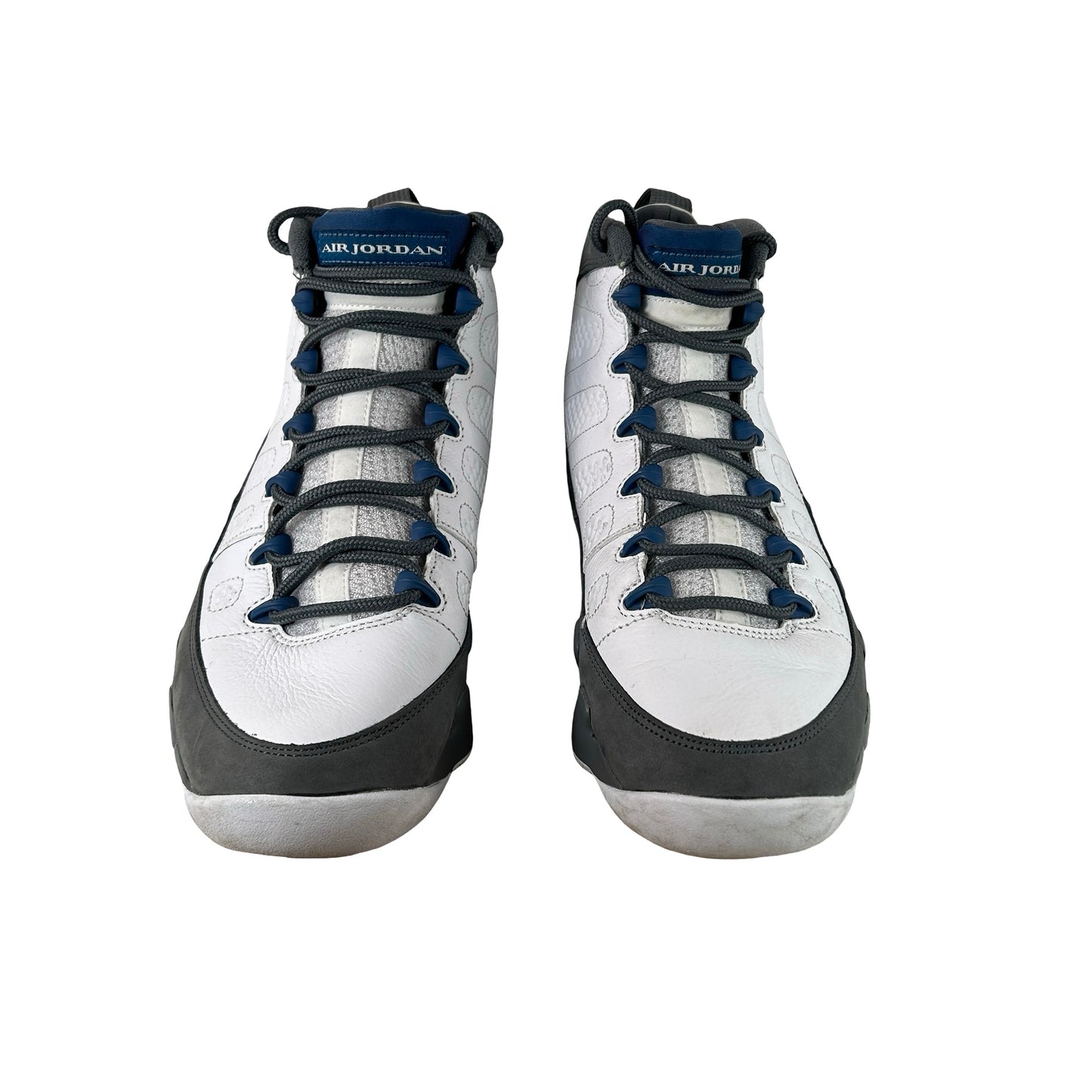 HV4794 100 Jordan 9 Retro Flint Grey French Blue (2026) [USED] - 9 M (Used) (No Box)