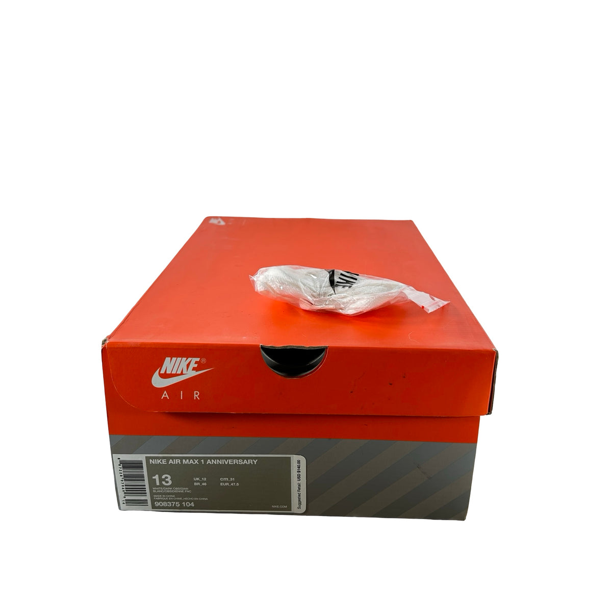 908375 104 Nike Air Max 1 Anniversary Obsidian [USED] - 13 M (Used)