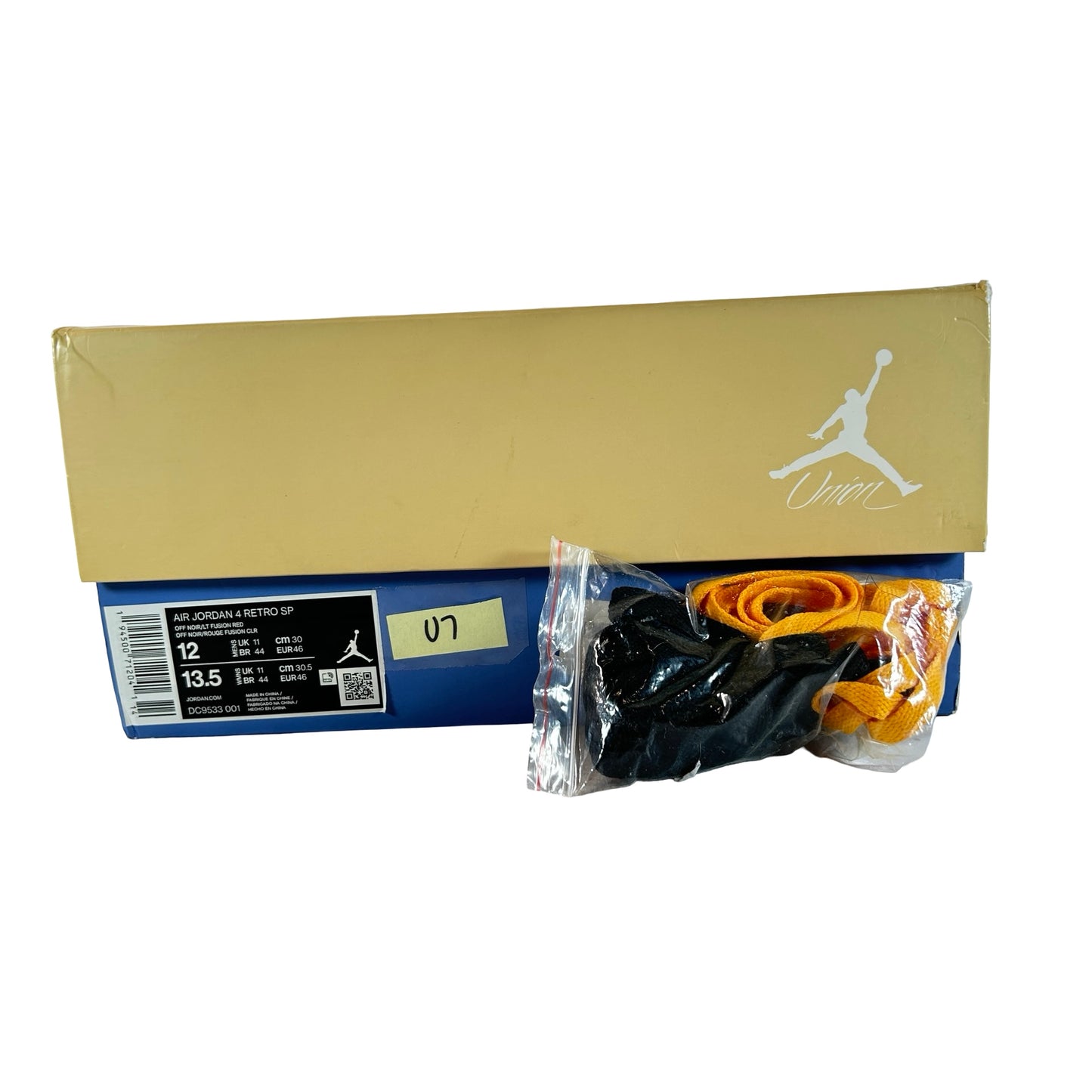 DC9533 001 Jordan 4 Retro Union Off Noir [USED] - 12 M (Used7)