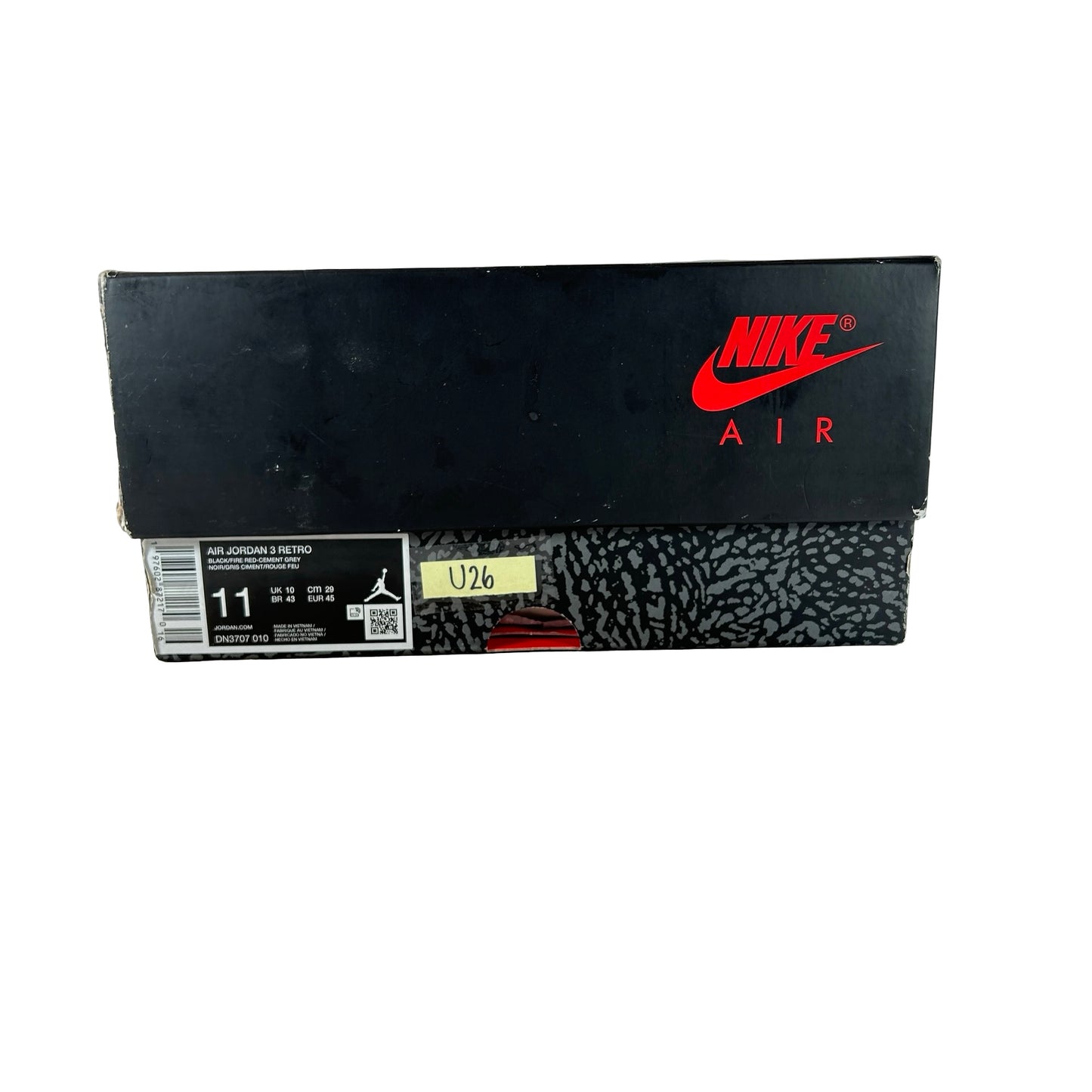 DN3707 010 Jordan 3 Retro OG Black Cement (2024) [USED] - 11 M (Used26)