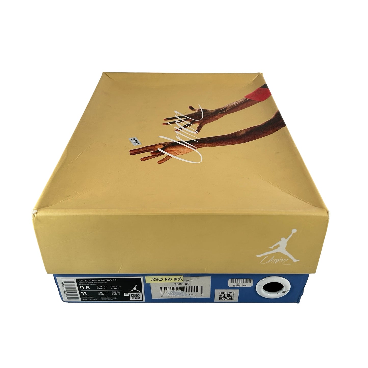DJ5718 300 Jordan 4 Union Desert Moss [USED] - 9.5 M (Used) (No Insoles)