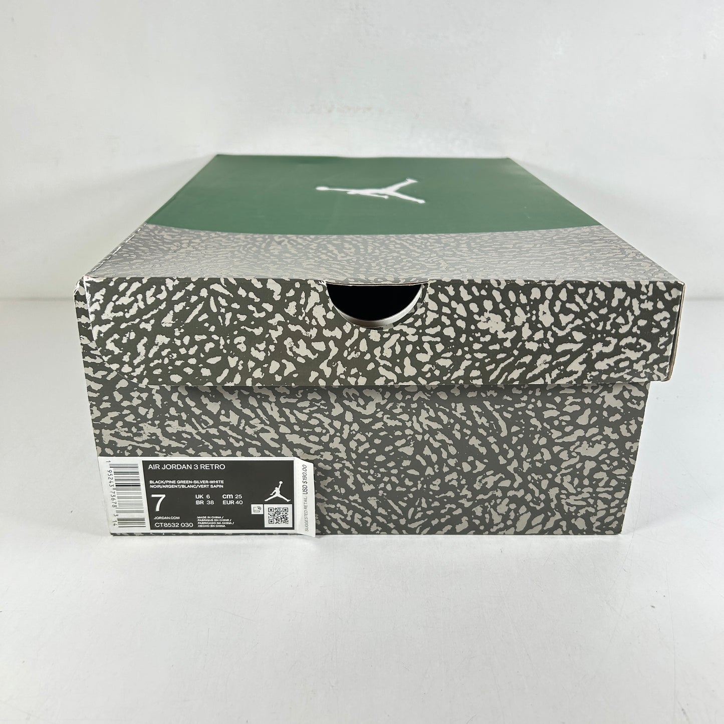 CT8532 030 Jordan 3 Retro Pine Green [USED] - 7 M (VNDS)