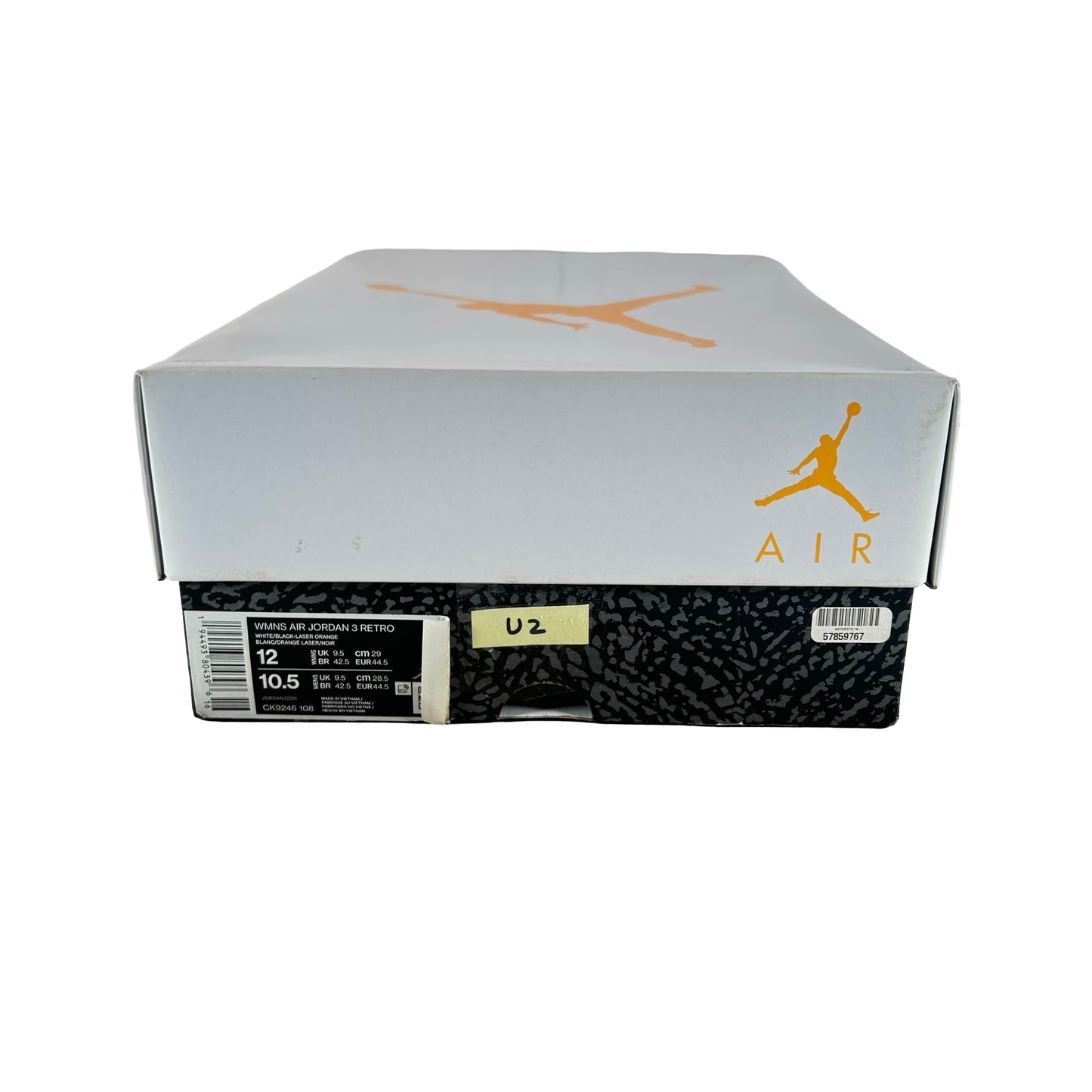 CK9246 108 Jordan 3 Retro Laser Orange (Women's) [USED] - 12 W (Used2)