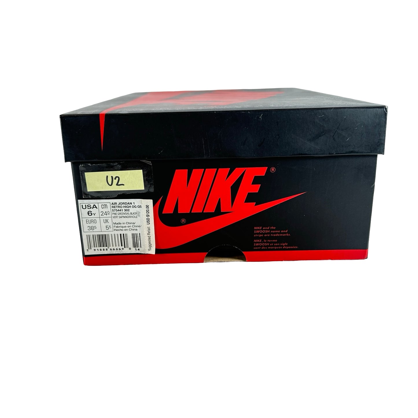 575441 302  Jordan 1 Retro High Pine Green (GS) [USED] - 6 Y (Used2)