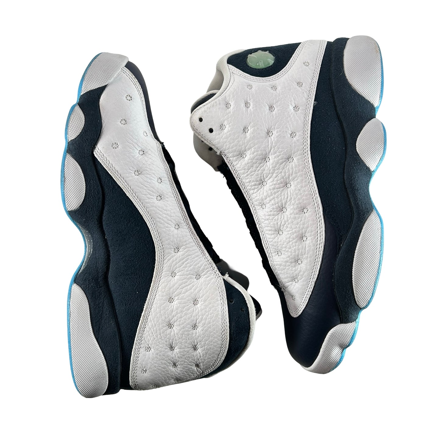 414571 144 Jordan 13 Retro Obsidian Powder Blue White [USED] - 9 M (Used)