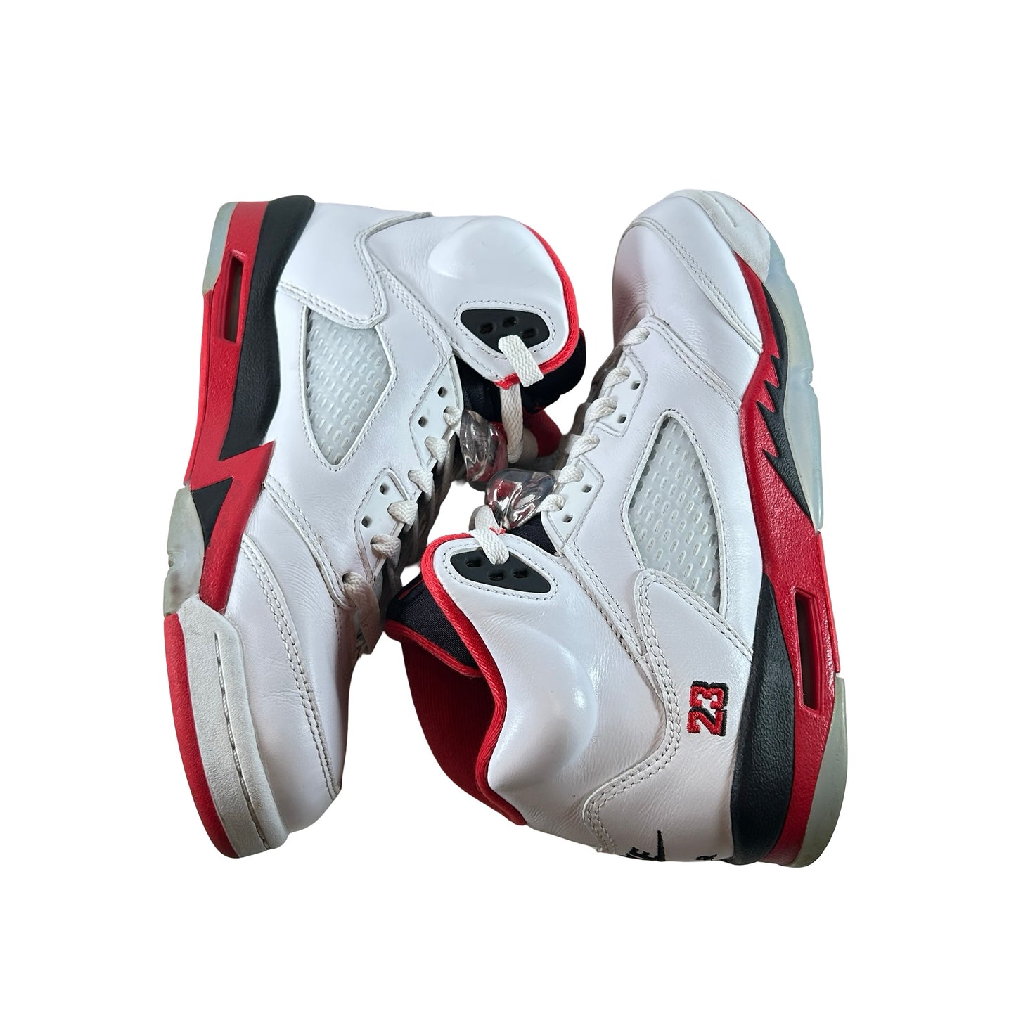 HQ7980 101 Jordan 5 Retro Fire Red Black Tongue (2025) (GS) [USED] - 7 Y (Used)