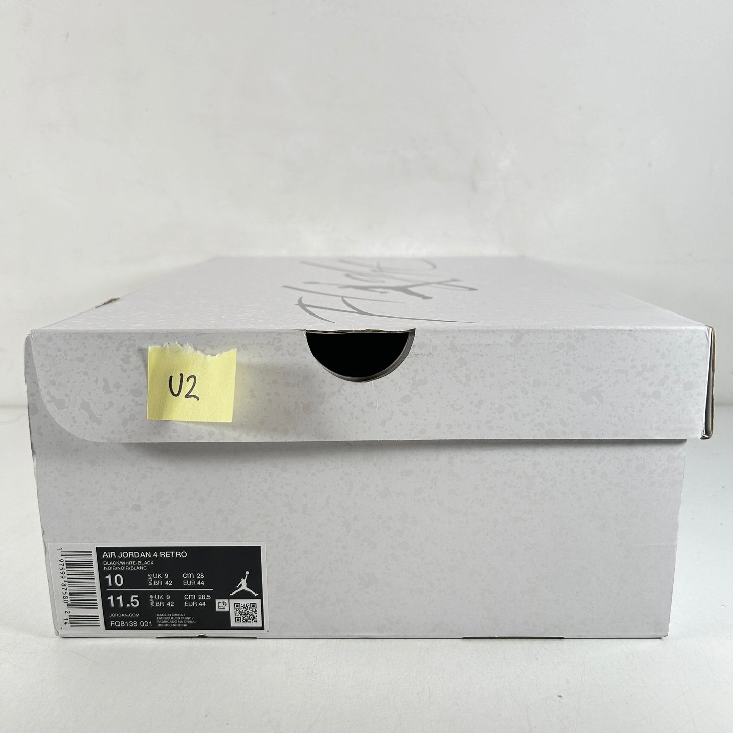 FQ8138 001  Jordan 4 Retro White Thunder [USED] - 10 M (Used2)