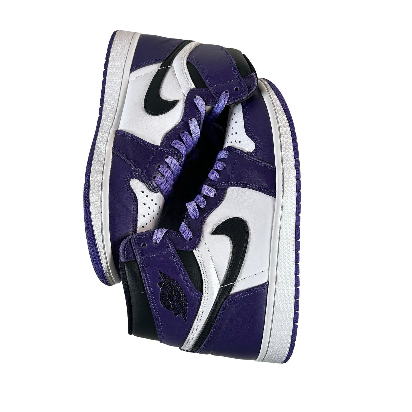 555088 500 Jordan 1 Court Purple [USED] - 7.5 M (Used) (No Box)