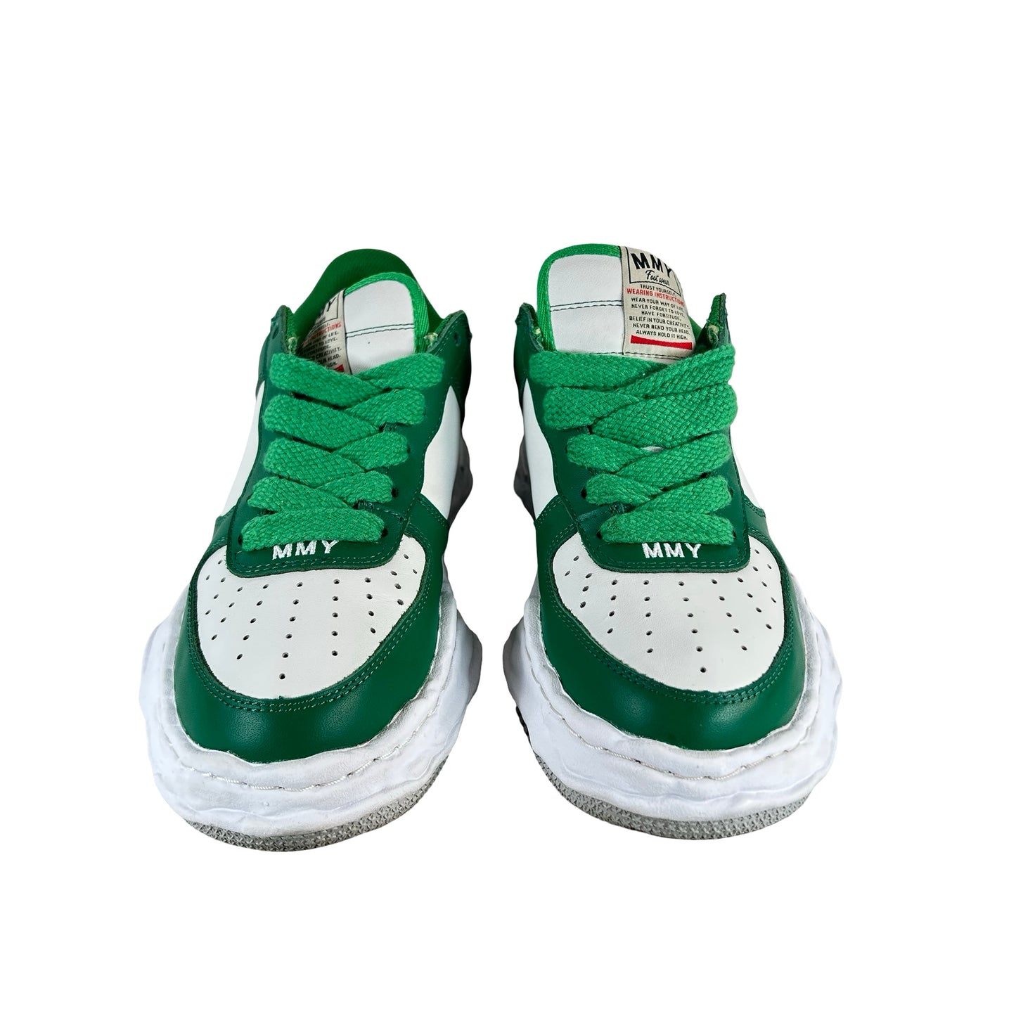 A08FW706 Maison Mihara Yasuhiro Wayne OG Sole Leather Low Green White [USED] - 42 (Used)