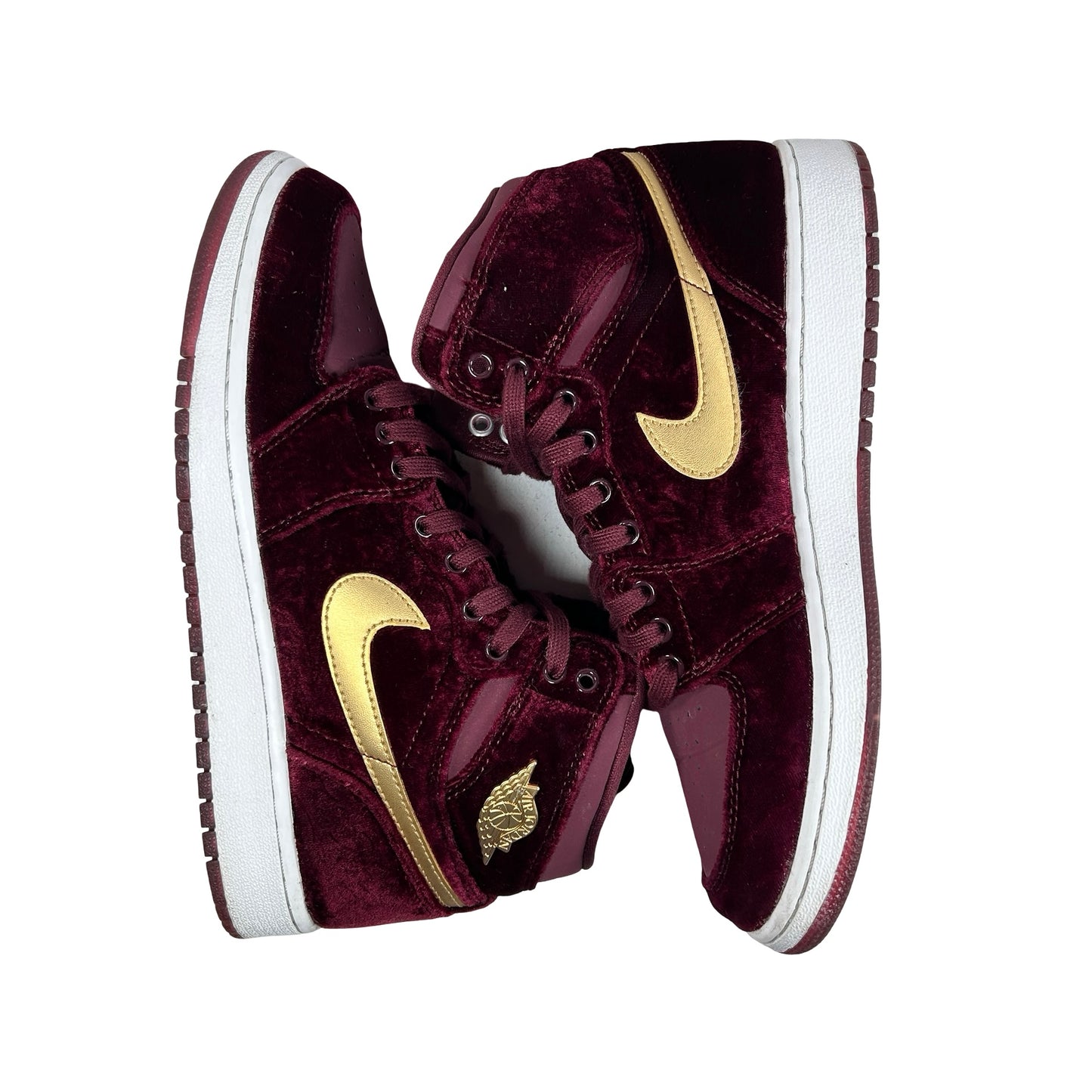 832596 640 Jordan 1 Retro Heiress Night Maroon (GS) [USED] - 6.5 Y (Used) (Replace Box)