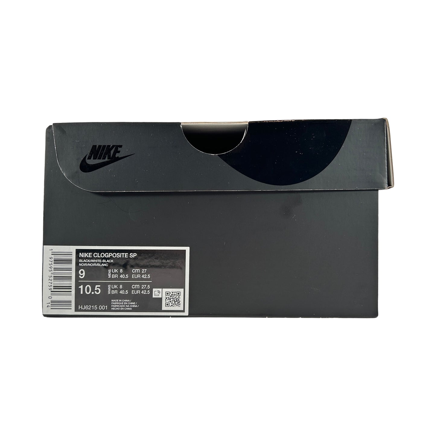 HJ6215 001 Nike Clogposite Supreme Black [USED] - 9 M (Used)
