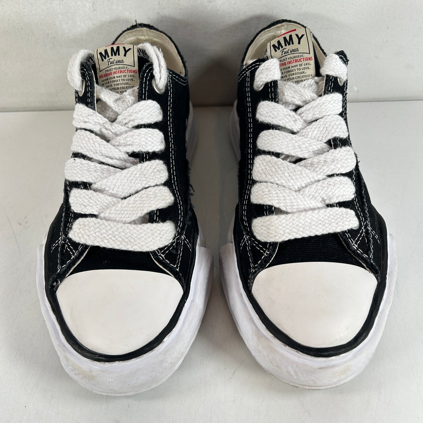 A05FW702 Maison Mihara Yasuhiro Hank OG Sole Canvas Low Black [USED] - 6.5 M (Used)