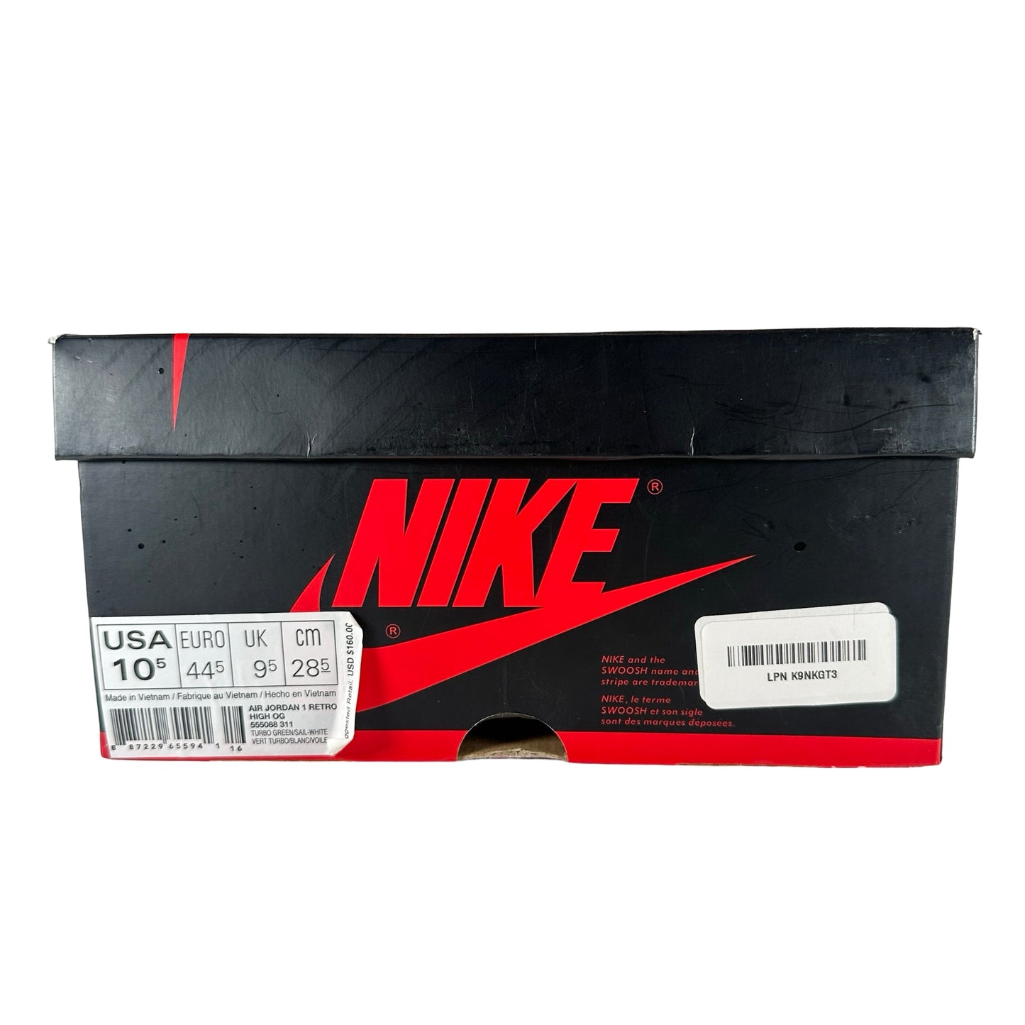 555088 311 Jordan 1 Retro High Turbo Green [USED] - 10.5 M (Used)