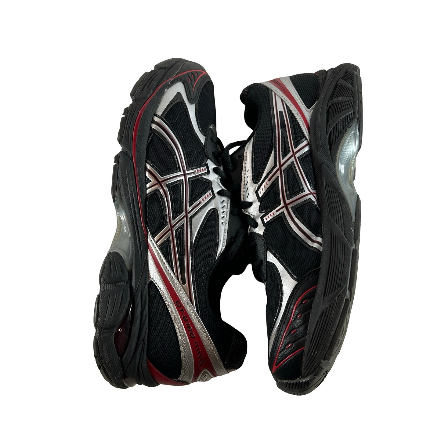 1203A688 001 ASICS GT-2160 Black Pure Silver Red [USED] - 10.5 M (Used) (No Box)