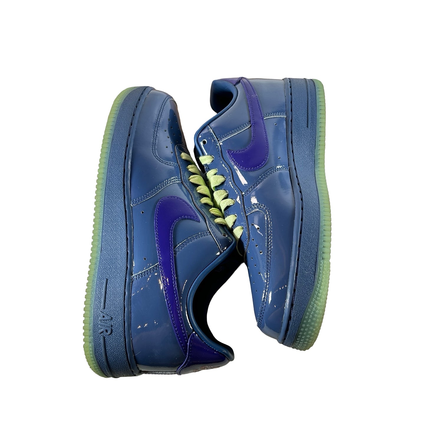 IO4489 400 Nike Air Force 1 Low Patent Leather Mystic Navy Grape Ice [USED] - 8 M (Used)