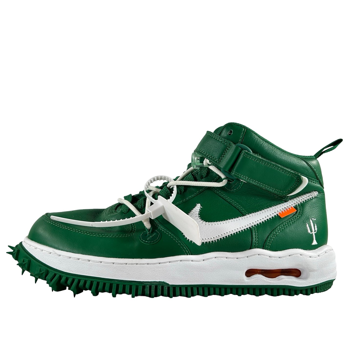 DR0500 300 Nike Air Force 1 Mid Off-White Pine Green [USED] - 12 M (Used) (No Box)