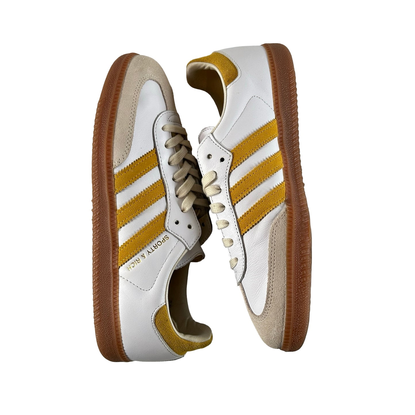 IF5661 adidas Samba Sporty & Rich White Bold Gold [USED] - 8.5 M (Used)
