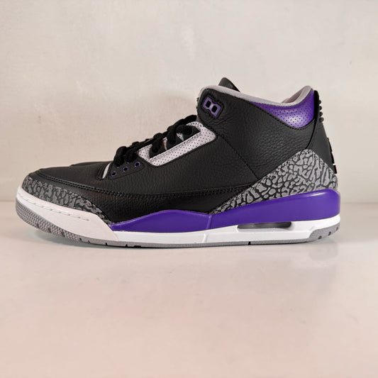 CT8532 050 Jordan 3 Retro Black Court Purple [USED] - 12 M (VNDS)